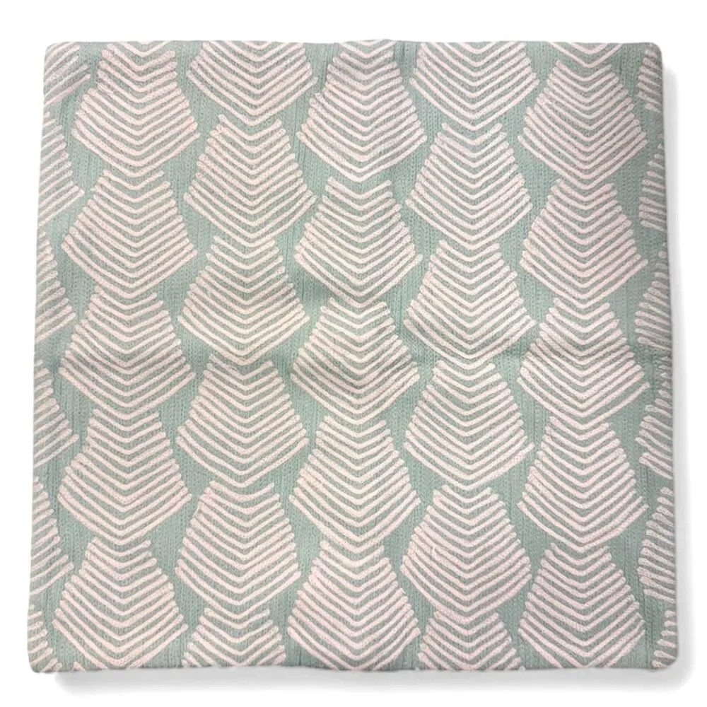 West Elm Crewel Deco Shells Embroidered Cotton 18
